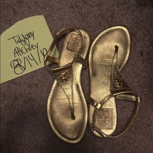 Tory Burch gold sandals